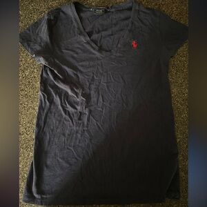 size xs navy blue ralph lauren womens tee